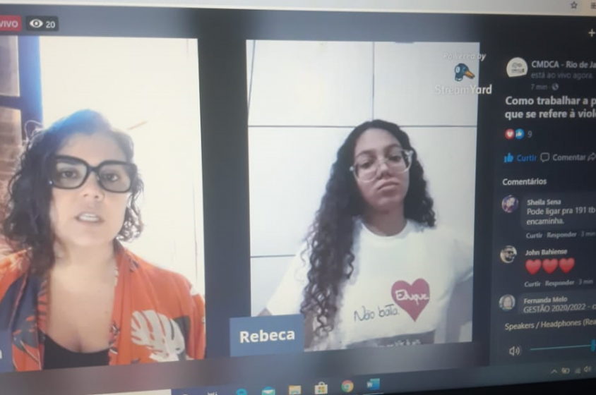 CMDCA-Rio realiza sua primeira live sobre prevenção da violência contra crianças e adolescentes