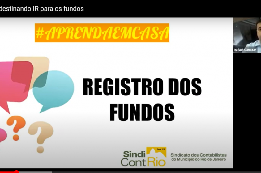 Sindicato dos Contabilistas do Rio de Janeiro realiza live sobre doação aos Fundos