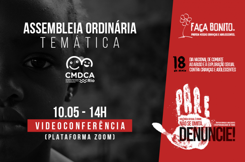 Assembleia ordinária do CMDCA-Rio acontece no próximo dia 10 de maio